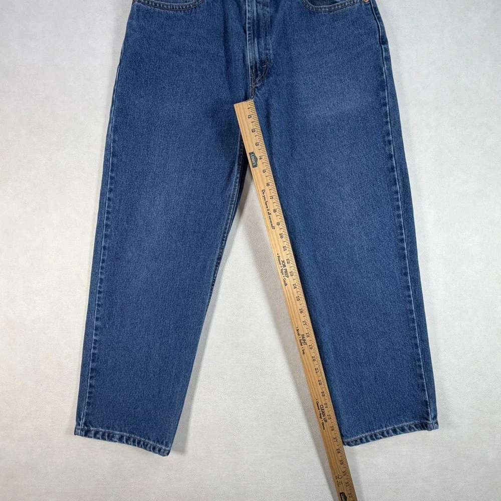 Retro Levis 550 Mens 32x28 Relaxed Fit Tapered Leg Blue Denim Jeans Medium Wash